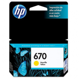 Cartridge Tinta HP 670 Amarillo 3,5ml CZ116AL