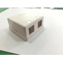 Caja Roseta Doble RJ45 Sin Conector