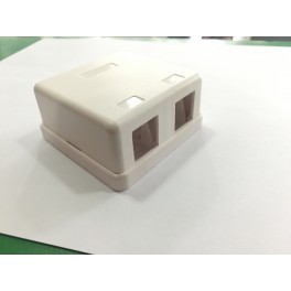 Caja Roseta Doble RJ45 Sin Conector