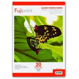 Papel Glossy Fotogr&aacute;fico Fujiprint 20 Hojas 200g/m2