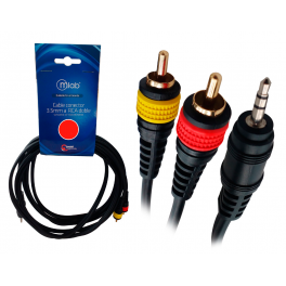 Cable 2 RCA a AUX 6.0mts 7605  