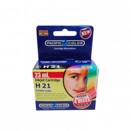 Cartridge Tinta Alternativa H21 Negro Pacific Color 23ml PCHPN21BLK