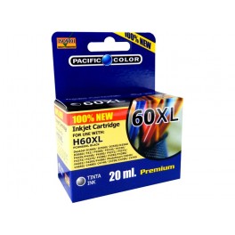 Cartridge Tinta Alternativa H60XL Negro Pacific Color 20ml H60XLBK