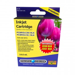 Cartridge Tinta Alternativa LC60 / LC61 BLK Negro Pacific Color PCBROLC60 / PCBROLC61 BLK 14.6ml 
