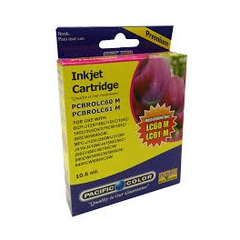 Cartridge Tinta Alternativa LC60 / LC61 M Pacific Color PCBROLC60 / PCBROLC61 Magenta 10.6ml