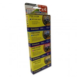 Pack Tinta Alternativa 135 Negro-133 Colores  Pacific Color 15ml c/u PACK-1351/133