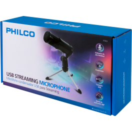 Micr&oacute;fono Condensador Streaming USB Philco 31623