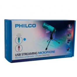 Micr&oacute;fono Condensador Streaming USB Philco 31624