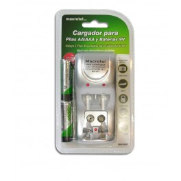 Cargador de Pilas + 2 Pilas AA MW-668 Macrotel