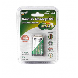 Bateria Recargable 9v 290mAh MW-9160 Macrotel