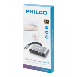 Adaptador  Tipo C a HDMI/VGA Philco 31HDMUC401 