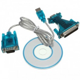 Cable USB RS232+DB25P Para impresora DM