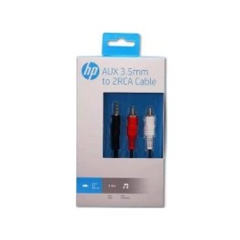 Cable de audio plug 3,5mm a 2 RCA 3mt HP HP029GBBLK3TW