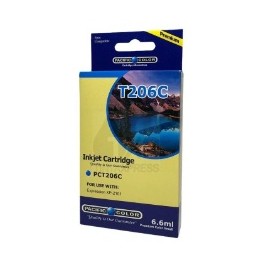 Cartridge Tinta Alternativa 206 Cian Pacific Color PCT206C