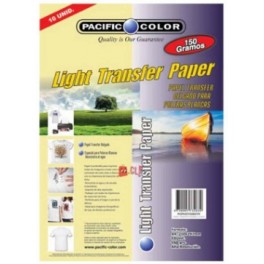 Papel transfer delgado para poleras blancas 10 unidades Pacific color PCPHOTO150TR 