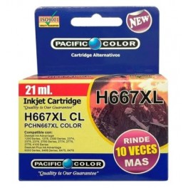Cartridge Tinta Alternativa H667XL Color Pacific Color 21ml PCHN667XL