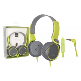 Mlab Aud&iacute;fonos ExtraBass con Microfono 7744 Green