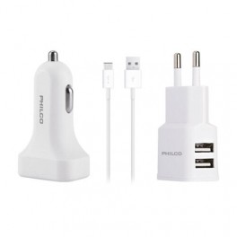 Kit Cargador USB Tipo-C 3 En 1 Philco R2118