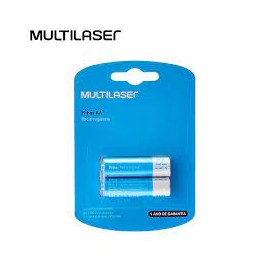 Pack pilas recargables AA  2 unidades 2500mah Multilaser CB053