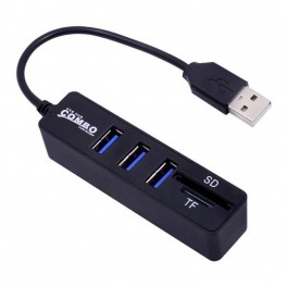 Hub Usb 2.0 Combo Lector Memorias 3 Usb / Sd/ Tf Microsd 01144