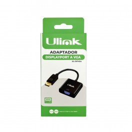 Adaptador DisplayPort Macho  a VGA Hembra Ulink UL-DPVGA  0130063
