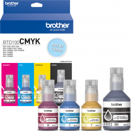 Pack de Tintas Brother BK / C / M / Y BTD100CMYK