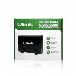 Cofre HDD 3,5" SATA USB 3.0 Ulink UL-HDD035BL