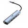 Adaptador 5 en 1 Tipo C a USB/ USB Tipo C-/ RJ45 Ethernert Gigabit Genius UH-545
