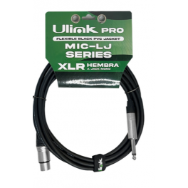 Cable de Audio XLR Hembra a Jack Mono de 6 m / UL-MIC-LJ6006