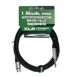 Cable de Audio XLR Hembra a Jack Mono de 10 m Ulink UL-MIC-LJ6010
