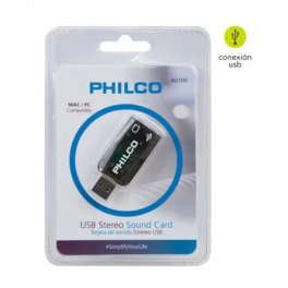 Tarjeta de Sonido Externa USB Philco AU100