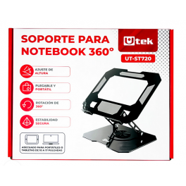 Soporte de Metal para Notebook con Altura y Rotaci&oacute;n Mod. UT-ST720