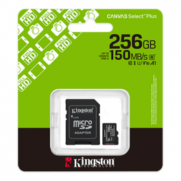 Kingston Memoria Micro SD 256GB Canvas Select Plus 150MB/s