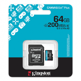 Kingston Memoria microSD 64GB Canvas Go! Plus